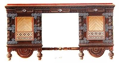 Design för ett skrivbord av Hippolyte Monighetti