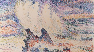 Study of Waves (akvarell på papper) av Hippolyte Petitjean