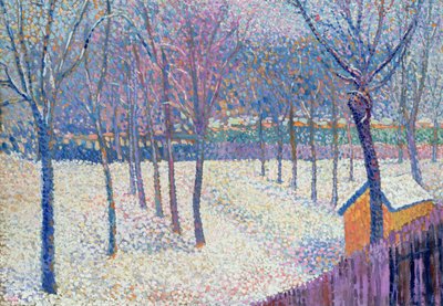 Fruktträdgården under snön av Hippolyte Petitjean