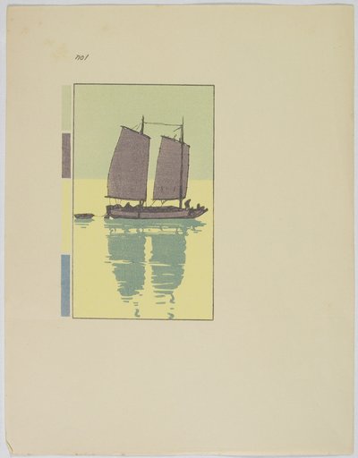 En skräp, tavla nr 1, sent 1800-mitten av 1900-talet av Hiroshi Yoshida