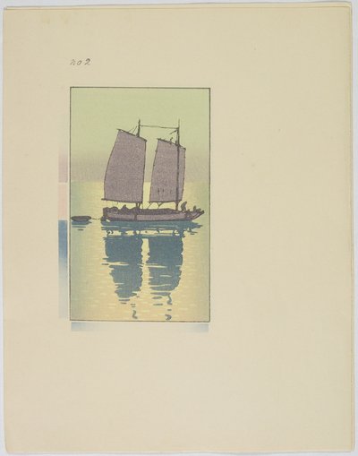 En skräp, tavla nr 2, sent 1800-mitten av 1900-talet av Hiroshi Yoshida