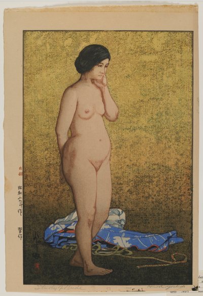 Studie av naken, Showa-eran av Hiroshi Yoshida