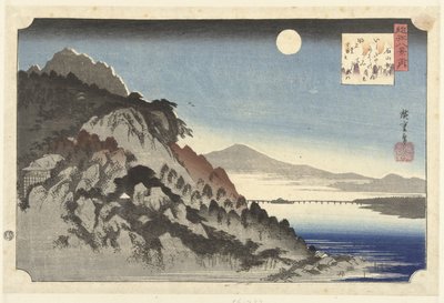 Höstmåne på Ishiyama Ishiyama no shugetsu (titel på objekt) Åtta vyer av Omi-provinsen (serietitel) omi hakkei av Hiroshige (I) , Utagawa