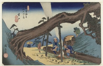 Motoyama 69 s Kisokaido Rokujutsugi no Uchi av Hiroshige (I) , Utagawa