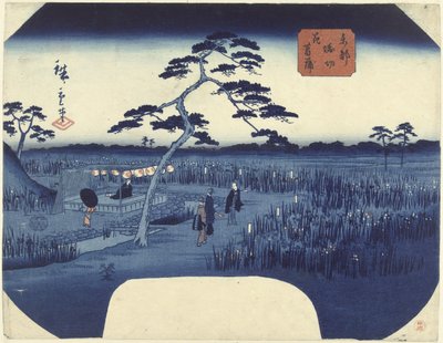 Blommande iris vid Horikiri i den östra huvudstaden Toto Horikiri hanashobu (titel på objekt) av Hiroshige (II) , Utagawa