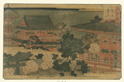De Kinryuzan Tempel Te Asakusa Asakusa Kinryuzan Bellow m de paazen in edo Edo meisho av Hiroshige (II) , Utagawa