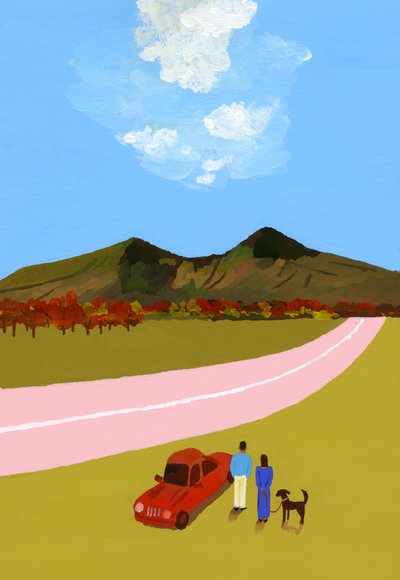En roadtrip med paret och deras hund. av Hiroyuki Izutsu