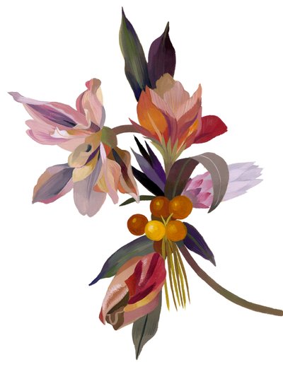 En imaginär blomma baserad på en tulpan. av Hiroyuki Izutsu