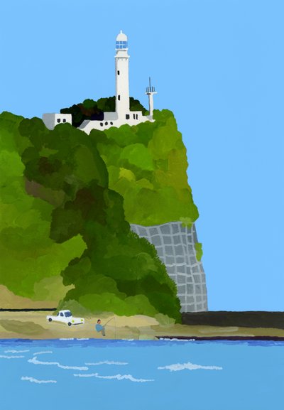 Fyr, bil och fiske av Hiroyuki Izutsu
