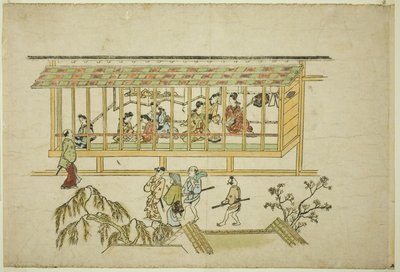A House of Courtesans, från serien "The Appearance of Yoshiwara (Yoshiwara no tei)" av Hishikawa Moronobu
