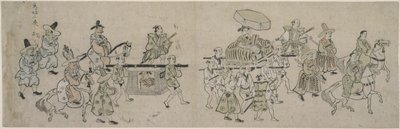 Koreanska ambassadparaden av Hishikawa Moronobu