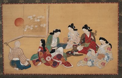 Musikaliskt sällskap av Hishikawa Moronobu