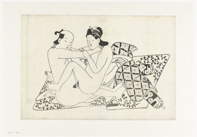 Erotisk show av Hishikawa Moroshige (attributed to)