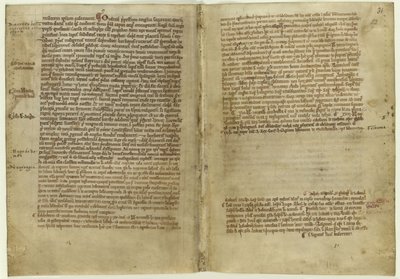 Versberättelse om Magna Carta i Chronicle of Melrose Abbey, 1270-talet av Historical Document