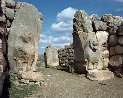 Lions Gate ligger i väggarna i Hattusa av Hittite
