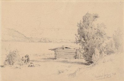 Sjöutsikt från Suolijärvi av Hjalmar Munsterhjelm