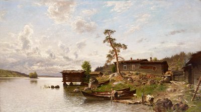 Morgonstämning (Utsikt över ön) av Hjalmar Munsterhjelm