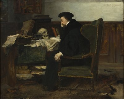 Absorberad i hans studier, 1874 av Hjalmer Eilif Emanuel Peterssen