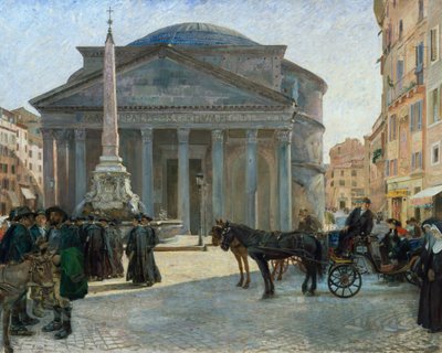 Från Pantheon square i Rom av Hjalmer Eilif Emanuel Peterssen