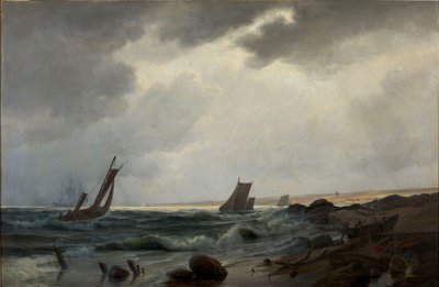 Kustlandskap norr om Aarsdale av Holger Drachmann