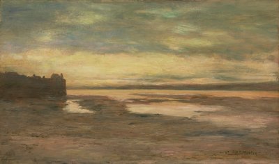 Kväll på Themsen, ca. 1876. av Homer Dodge Martin
