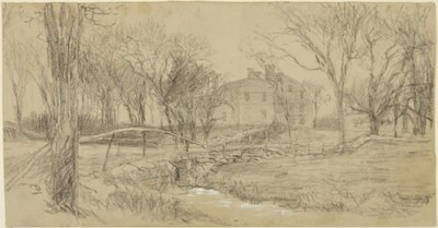Stort hus, bäck och bro av Homer Dodge Martin