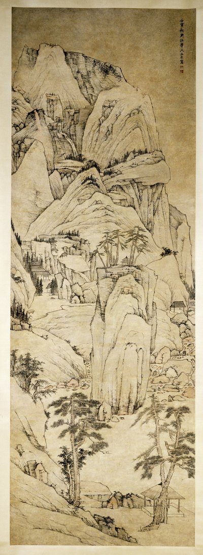 Monumental landskap av Hongren Hongren