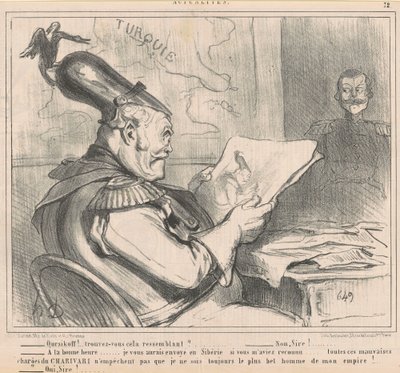 "-Ouriskoff!...finner du det likt?" från Nyheter av Honoré Daumier