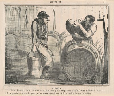På Bercy: Vi gör... vad vi kan... av Honoré Daumier
