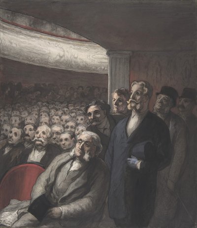 En teaterpublik, 1800-talet. av Honoré Daumier