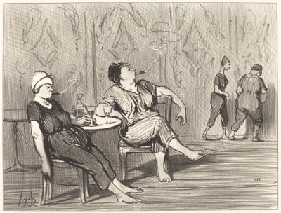 Vid baren av Honoré Daumier