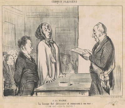 Hos borgmästaren... av Honoré Daumier