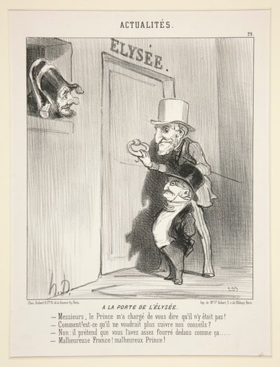 Vid dörren till av Honoré Daumier