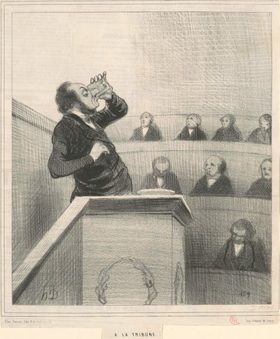till tribunen av Honoré Daumier