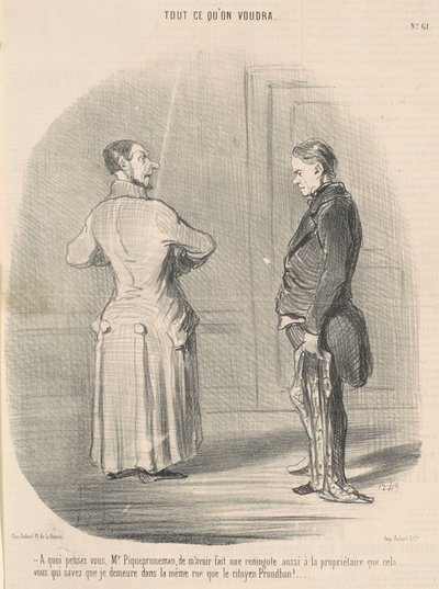 Vad tycker du, herr Piquepruneman, om att jag... av Honoré Daumier