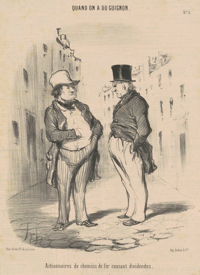 Järnvägsaktieägare orsakar utdelning av Honoré Daumier