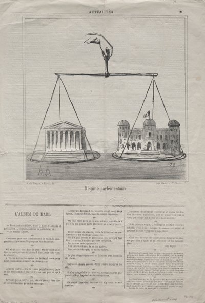 Aktualiteter (nr 10): Parlamentarisk regim av Honoré Daumier