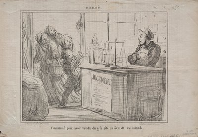 Aktualiteter (nr 252): Dömd för att ha sålt en hög med sand istället för fuktigt farinsocker av Honoré Daumier