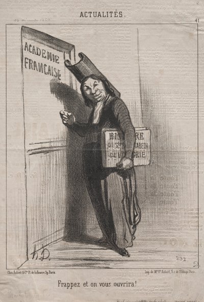 Aktualiteter (nr 41): Knacka på så öppnas det för dig! av Honoré Daumier