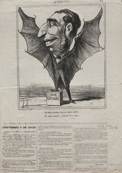 Aktualiteter (nr 62): Jag är en fågel, se mina vingar.. av Honoré Daumier