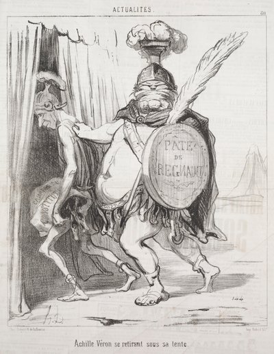 Fakta: Achilles drar sig tillbaka i sitt tält, 1850. av Honoré Daumier
