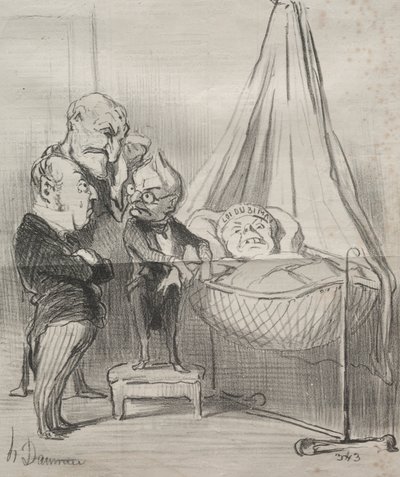 Fakta: Visst är hon väldigt sjuk!... av Honoré Daumier