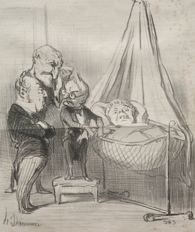 Aktualiteter: Visst är hon mycket sjuk!..., 1851. av Honoré Daumier