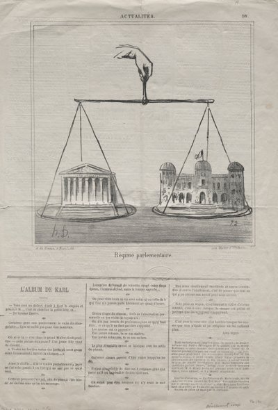 Aktualitet nr 10: Parlamentariska regimen, 1870. av Honoré Daumier