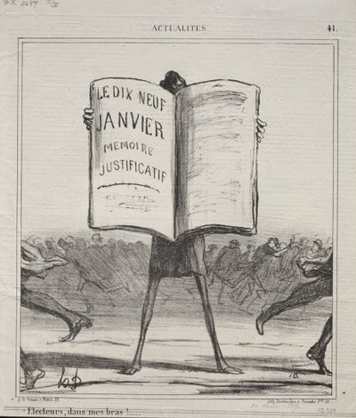 Aktualitet nr 41: Electors, in my arms!..., 1869. av Honoré Daumier