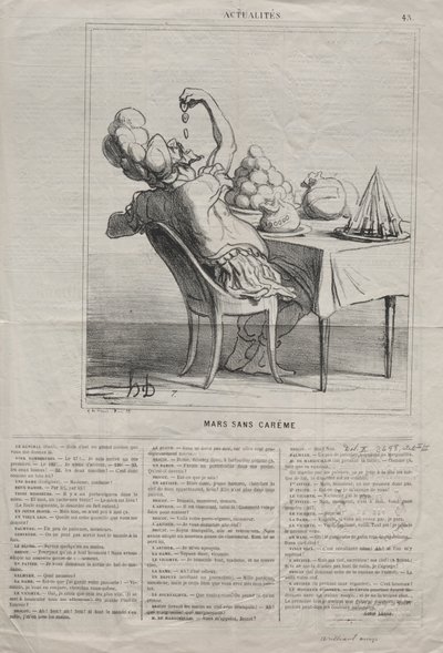 Aktualitet nr 43: Marsch utan fastan, 1869. av Honoré Daumier