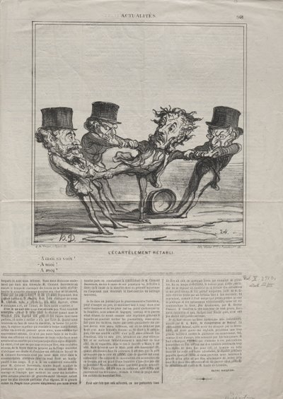 Aktualitet nr. 98: Kvartalet återupprättades, 1869. av Honoré Daumier