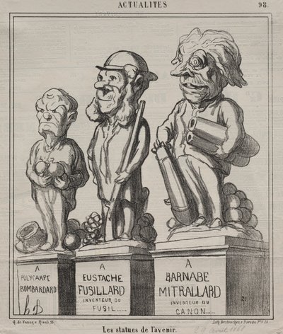 Faktaskylt 98: Framtidens statyer, 1868. av Honoré Daumier