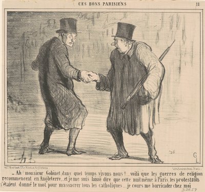 Ah! Monsieur Gobinet, vid vilken tid... av Honoré Daumier
