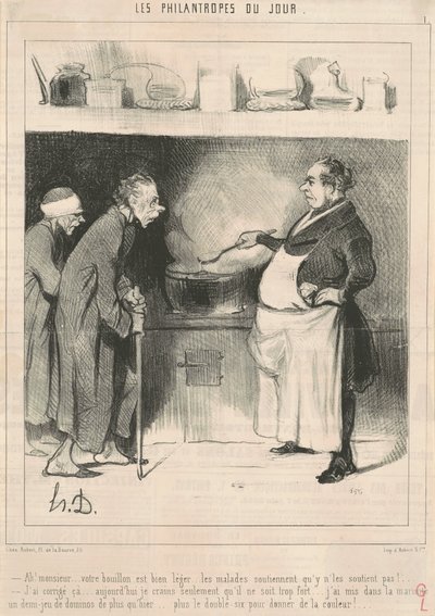 Ah! Sir... din buljong är... av Honoré Daumier